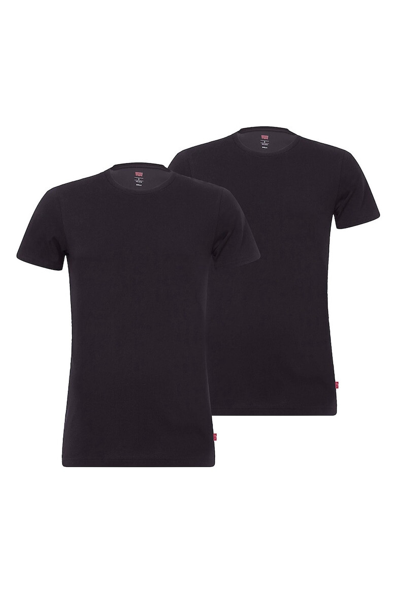 Levis Тениска с овално деколте - 4 броя - Бял/Черен - Pepit.bg