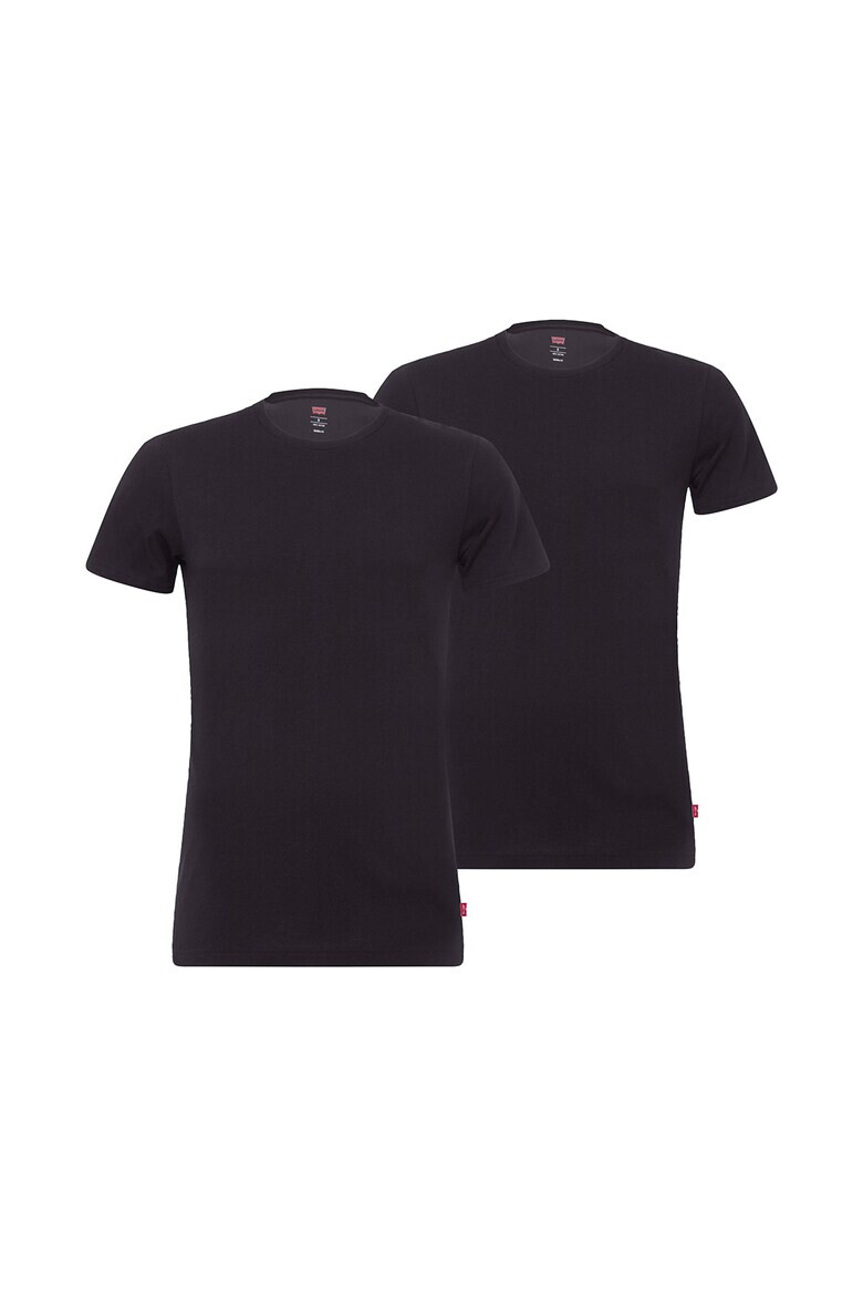 Levis Тениска с овално деколте - 4 броя - Бял/Черен - Pepit.bg