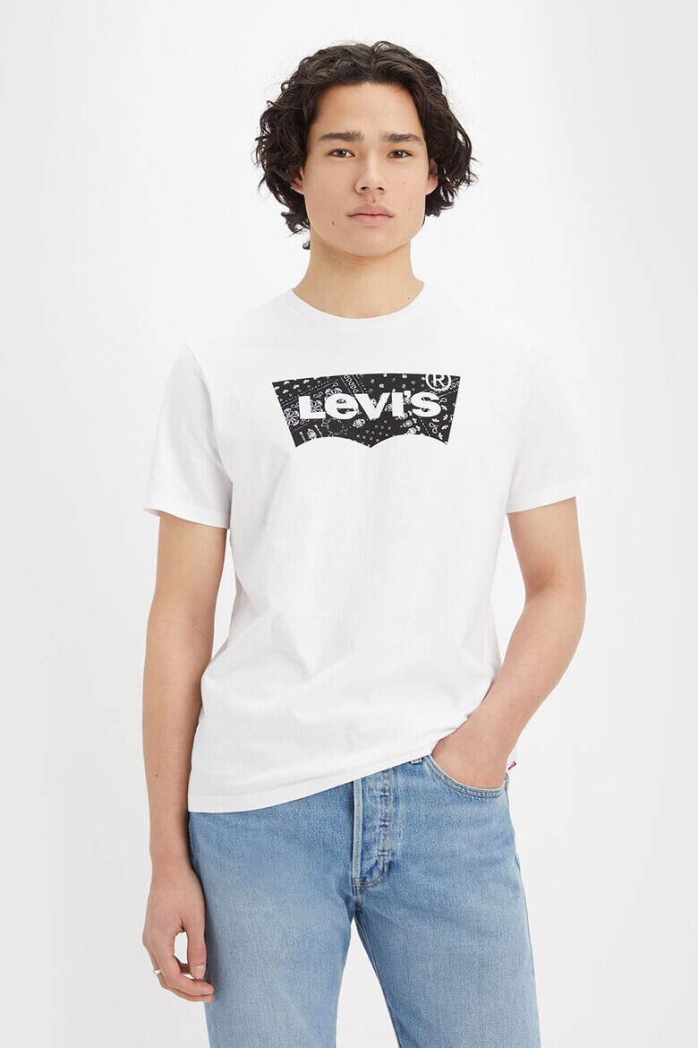 Levis Тениска с овално деколте и джоб - Pepit.bg