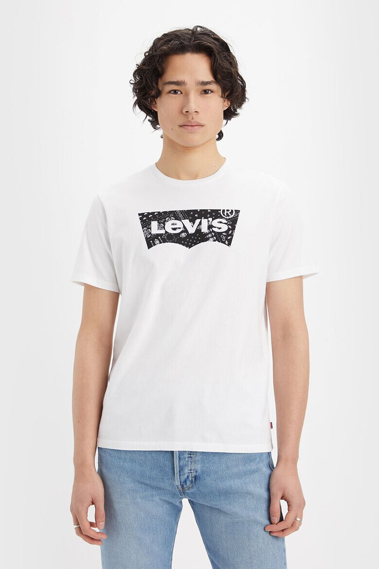 Levis Тениска с овално деколте и джоб - Pepit.bg
