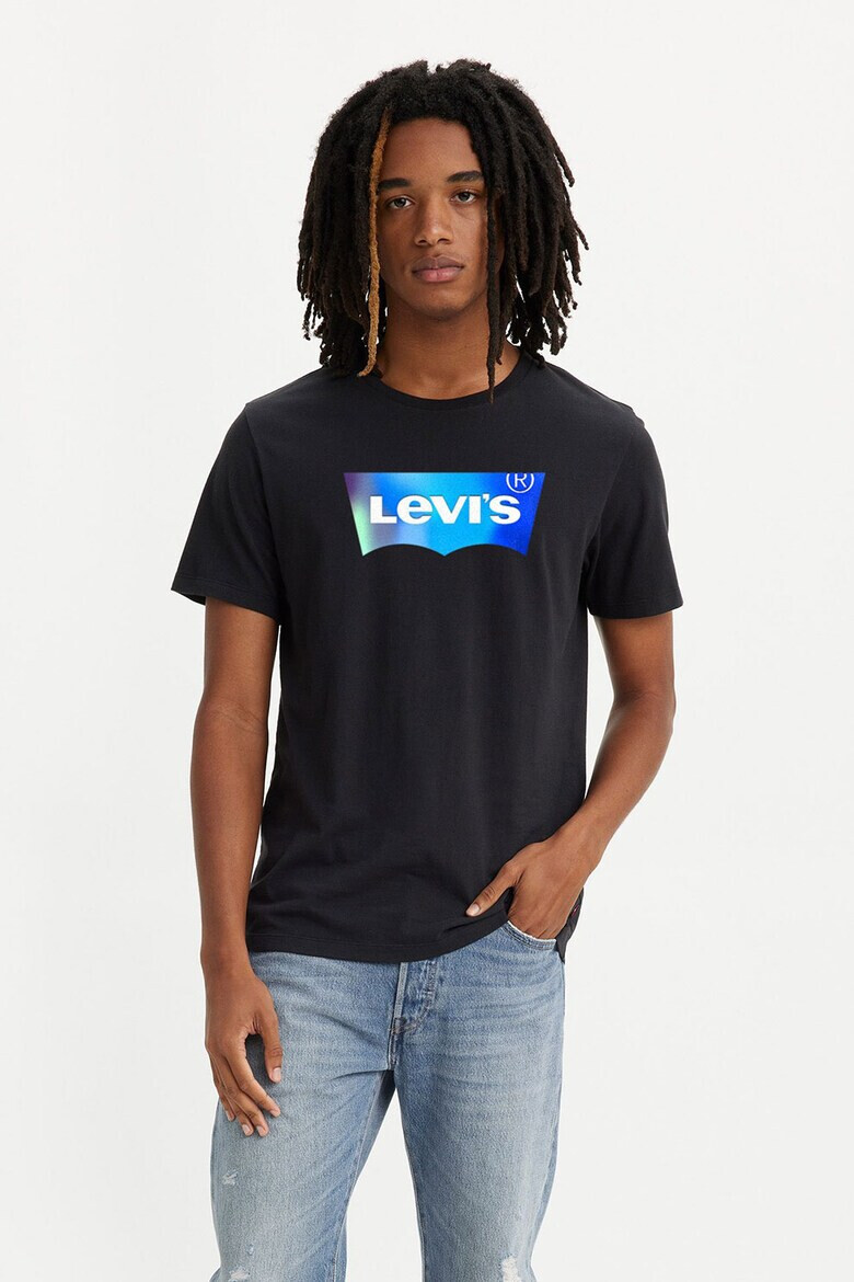 Levis Тениска с овално деколте и джоб - Pepit.bg