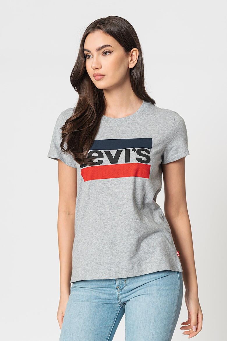 Levis Тениска с овално деколте и лого - Pepit.bg