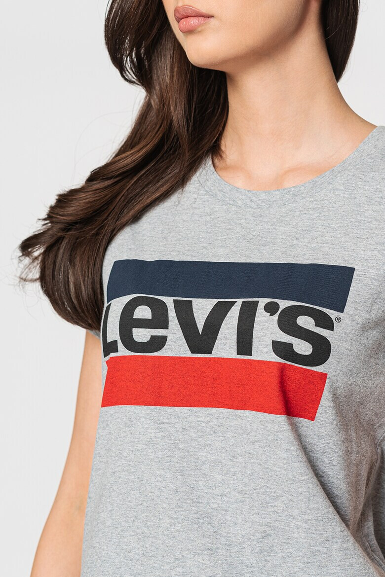 Levis Тениска с овално деколте и лого - Pepit.bg