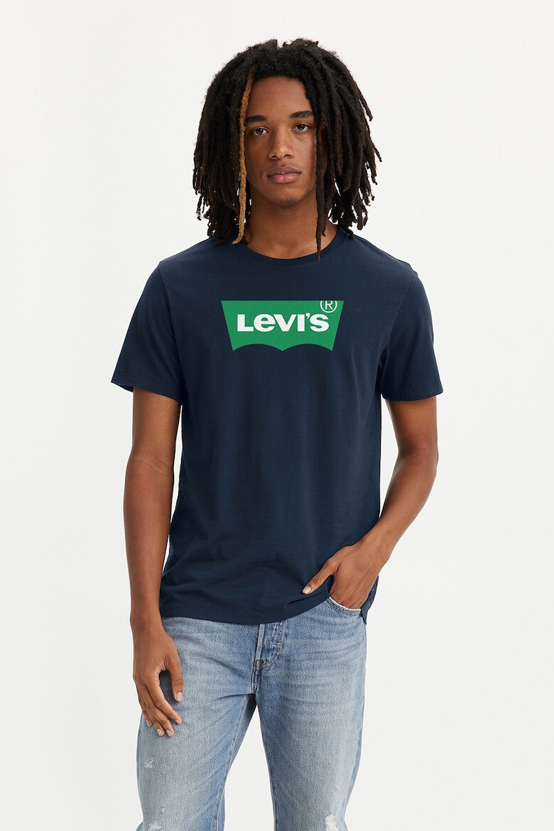 Levis Тениска с овално деколте и лого - Pepit.bg