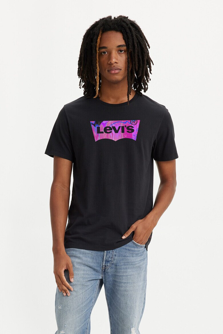 Levi's Тениска с овално деколте и лого - Pepit.bg
