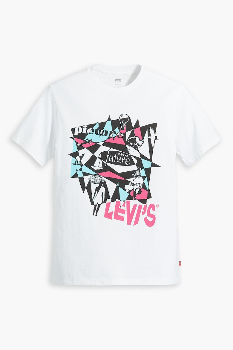 Levis Тениска с овално деколте и лого - Pepit.bg