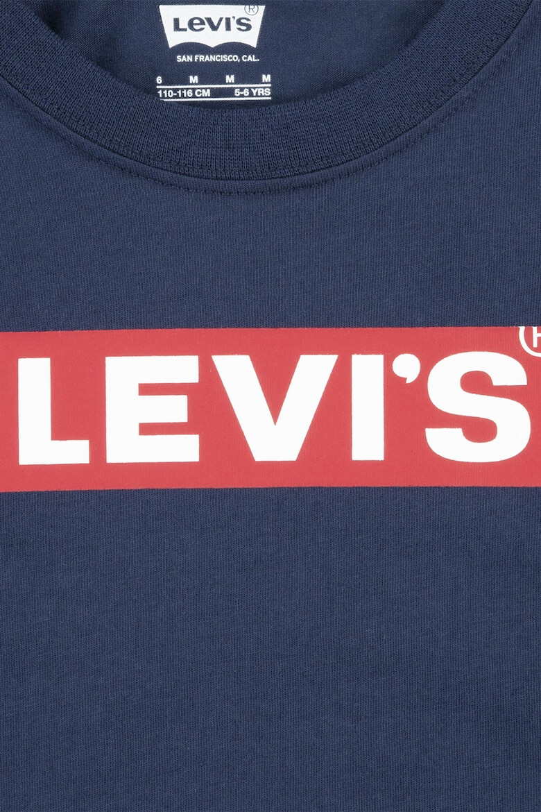 Levis Тениска с овално деколте и лого - Pepit.bg