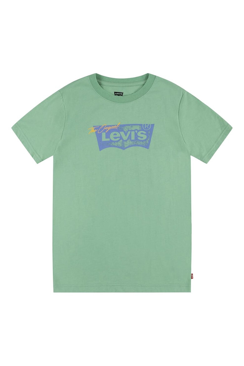 Levis Тениска с овално деколте и лого - Pepit.bg