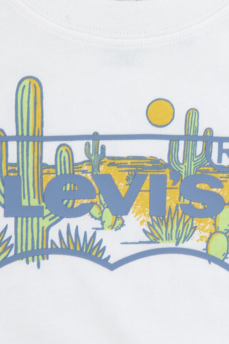 Levis Тениска с овално деколте и лого - Pepit.bg