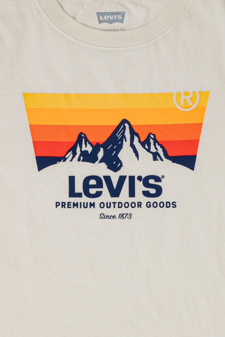 Levis Тениска с овално деколте и лого - Pepit.bg