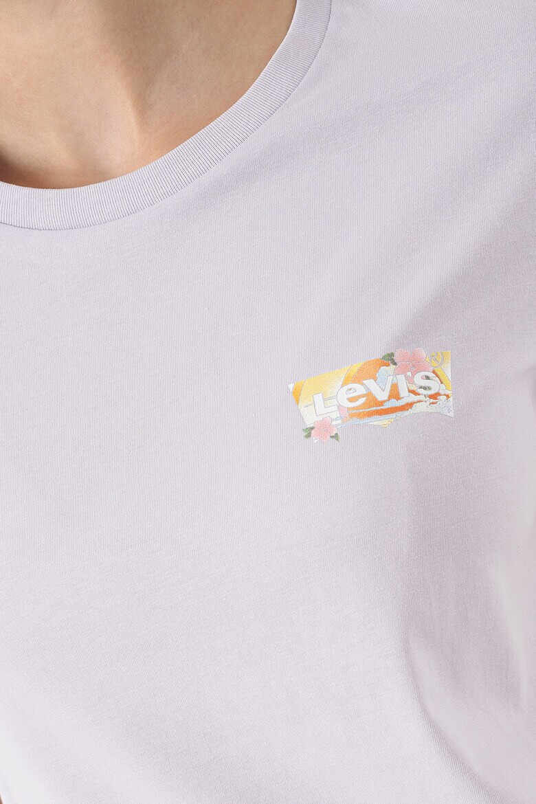 Levi's Тениска с овално деколте и лого - Pepit.bg