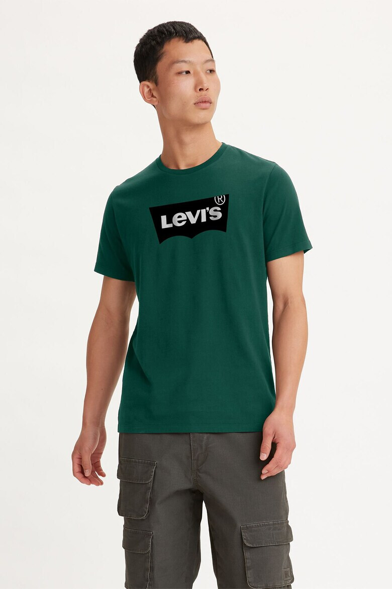 Levi's Тениска с овално деколте и лого - Pepit.bg