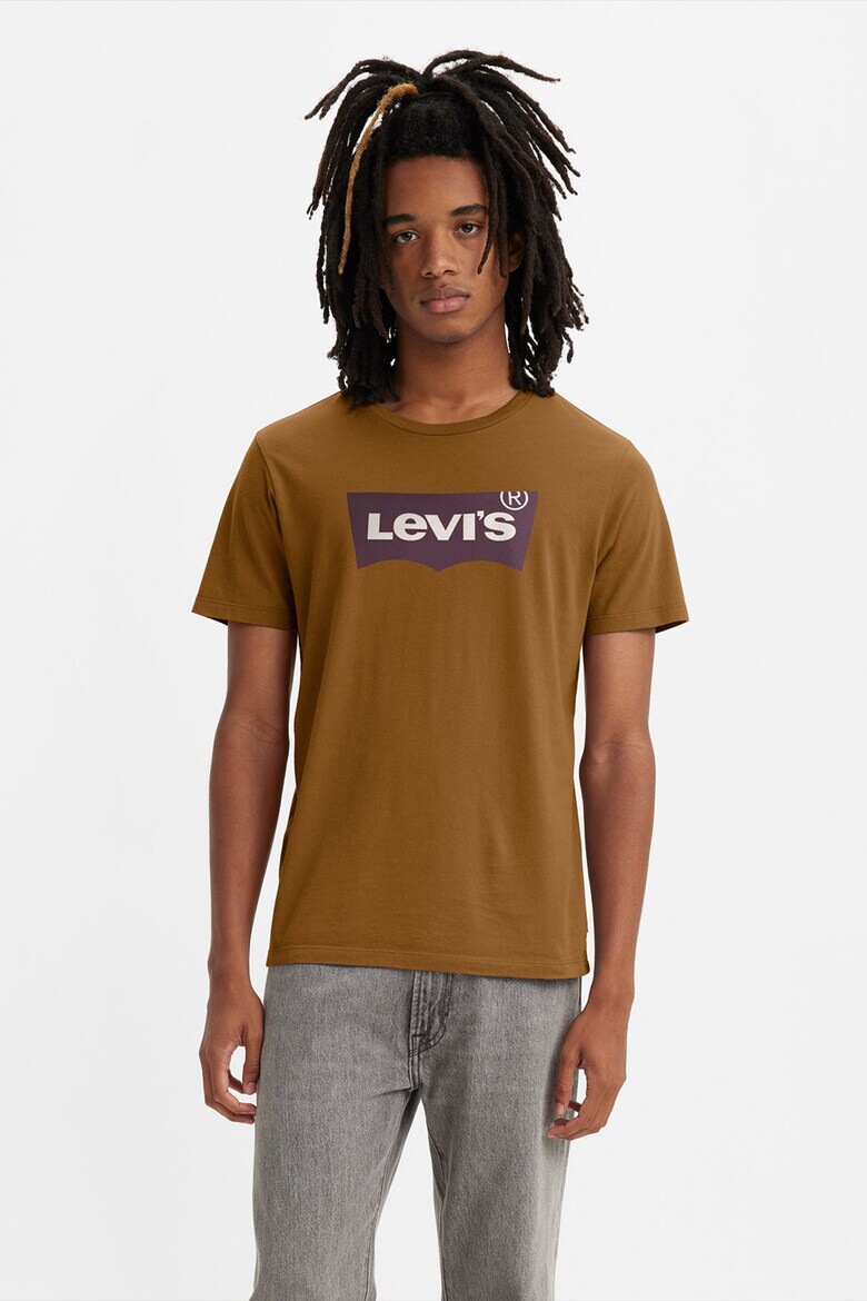 Levi's Тениска с овално деколте и лого - Pepit.bg