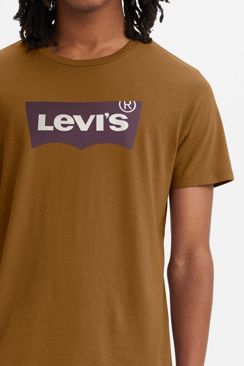 Levi's Тениска с овално деколте и лого - Pepit.bg