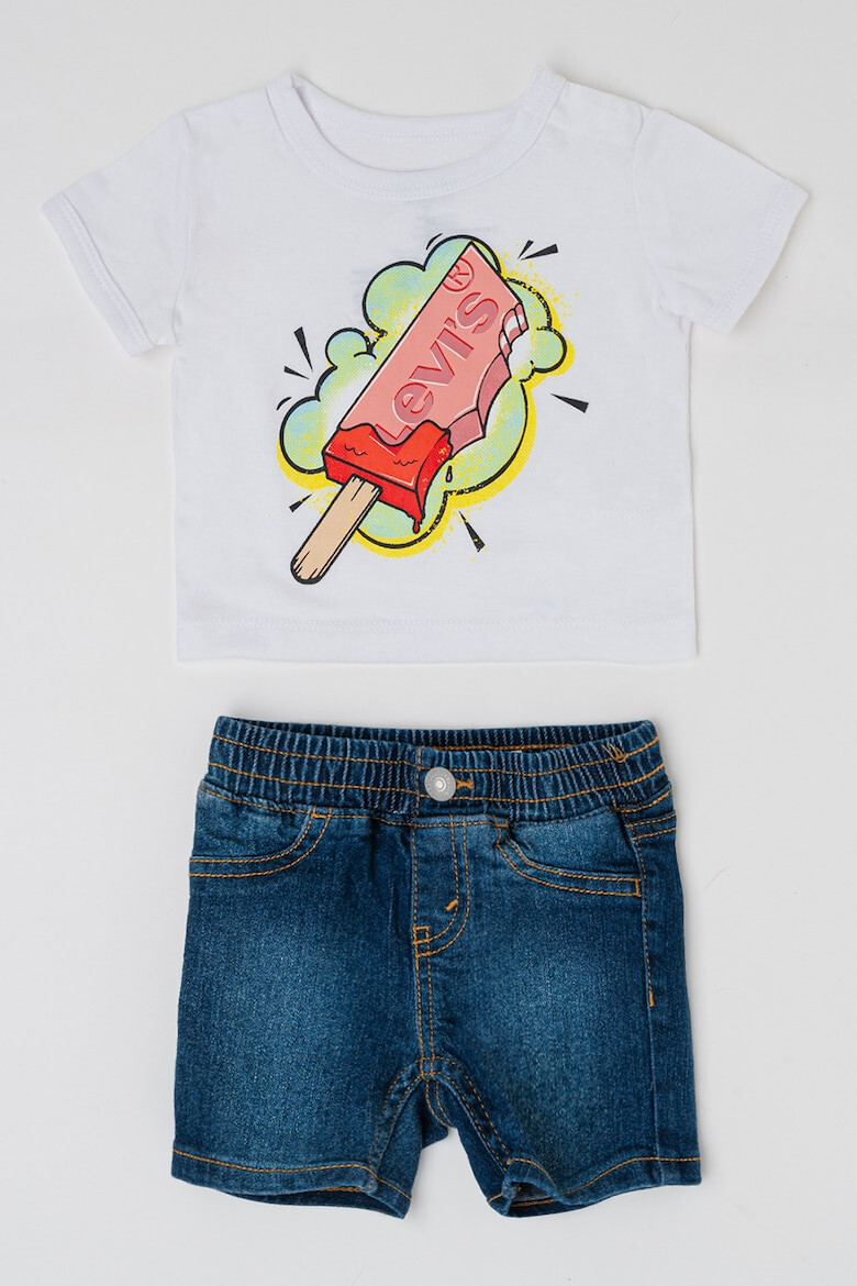 Levi's Тениска с шарка и къси дънки - Pepit.bg