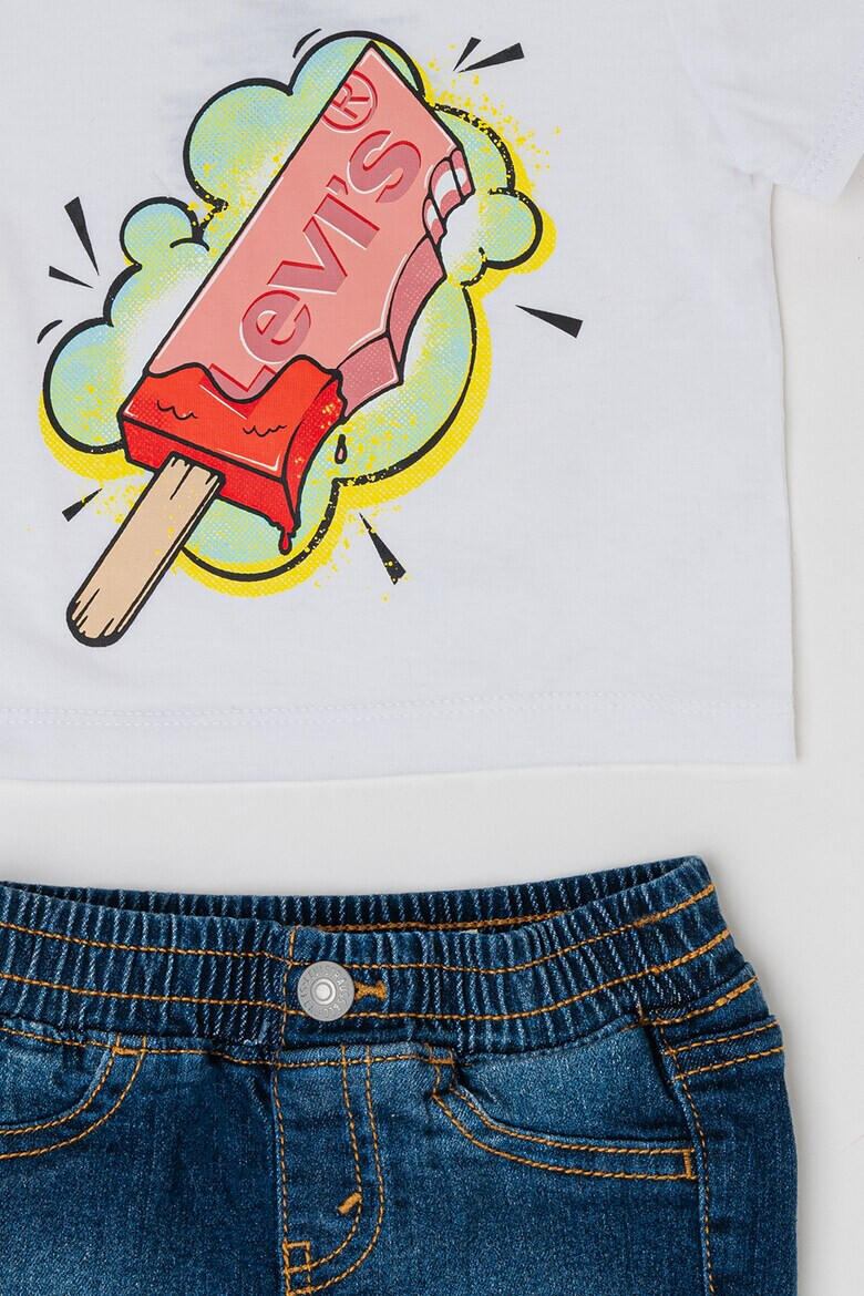 Levi's Тениска с шарка и къси дънки - Pepit.bg