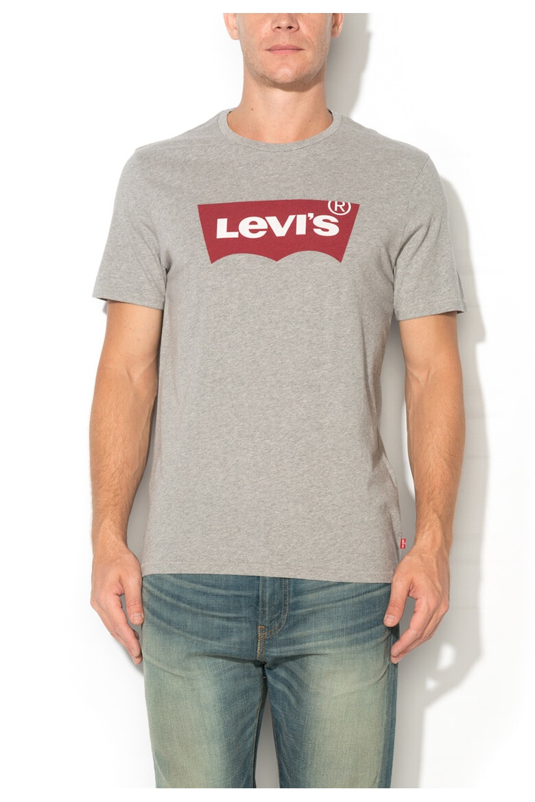 Levis Тениска в сив меланж с лого - Pepit.bg