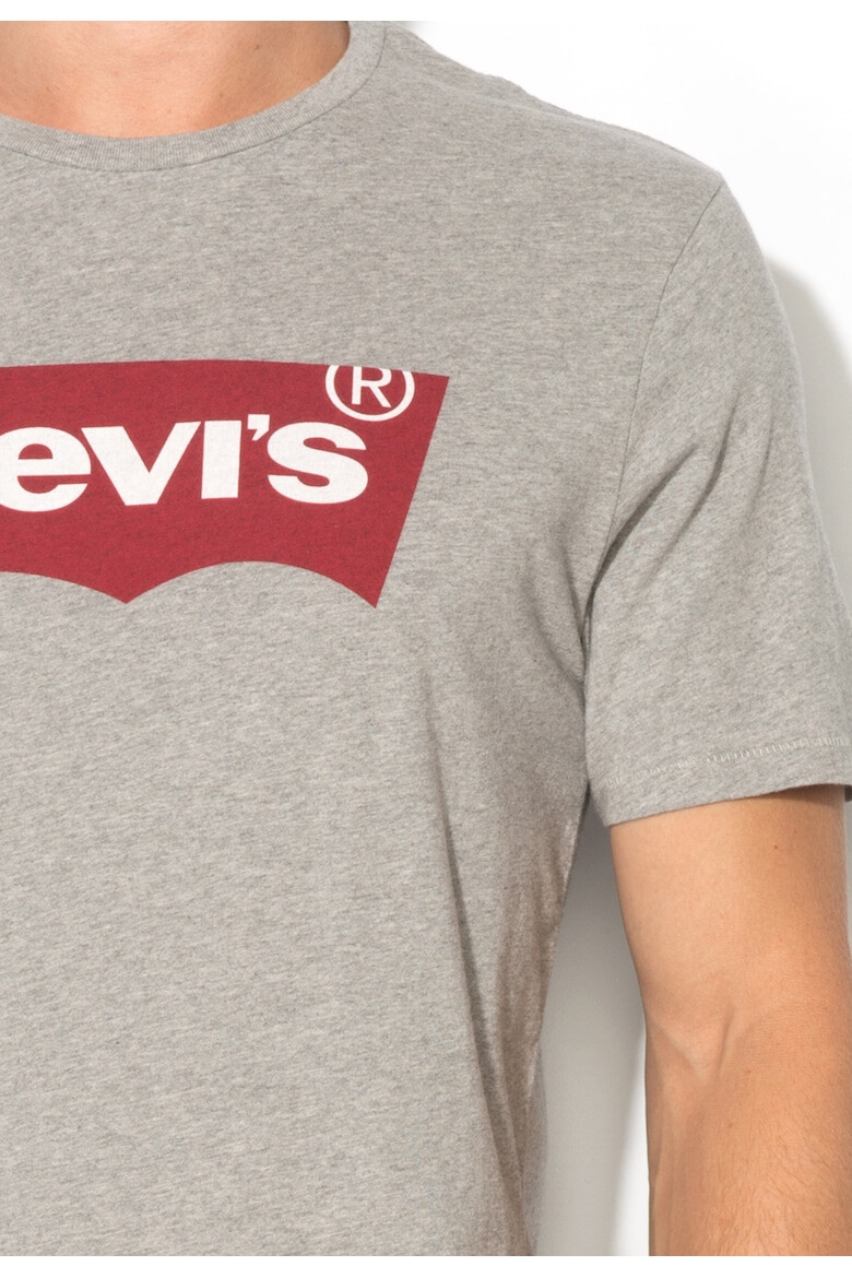 Levis Тениска в сив меланж с лого - Pepit.bg