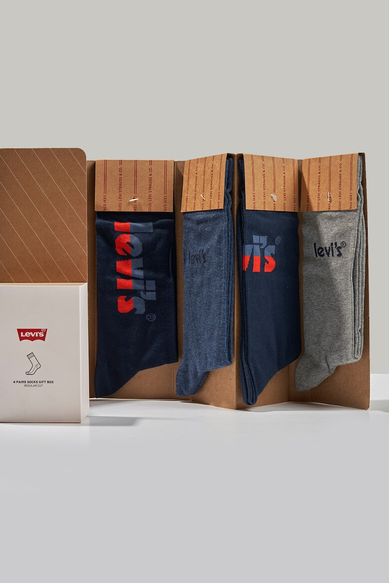 Levi's Унисекс дълги чорапи 4 чифта - Pepit.bg