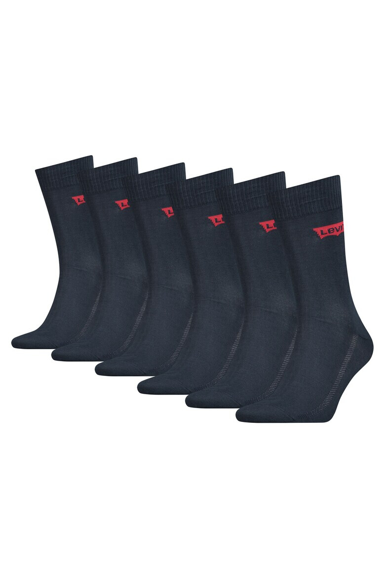 Levis Унисекс дълги чорапи с лого 6 чифта - Pepit.bg