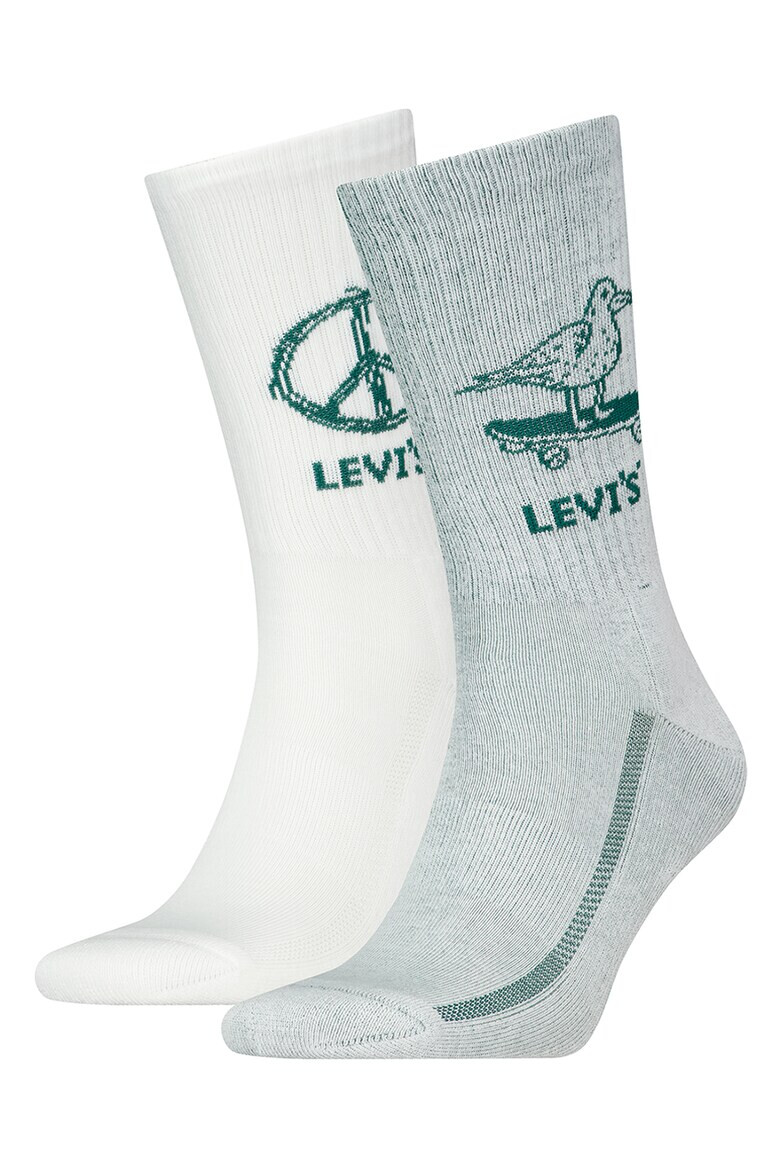 Levi's Унисекс дълги чорапи с рипс - 2 чифта - Pepit.bg