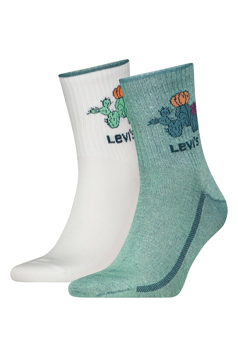 Levi's Унисекс дълги чорапи с щампа - 2 чифта - Pepit.bg