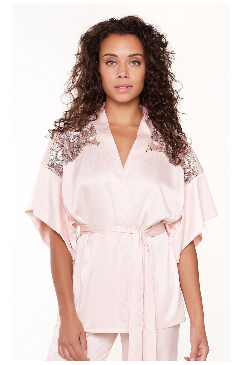 LingaDore Сатинирано кимоно 31481 с бродерии - Pepit.bg