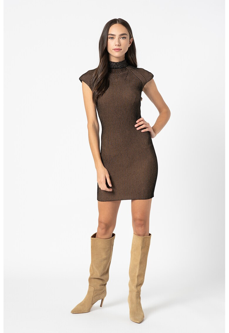 Liu Jo Къса вталена рокля с рипс - Pepit.bg