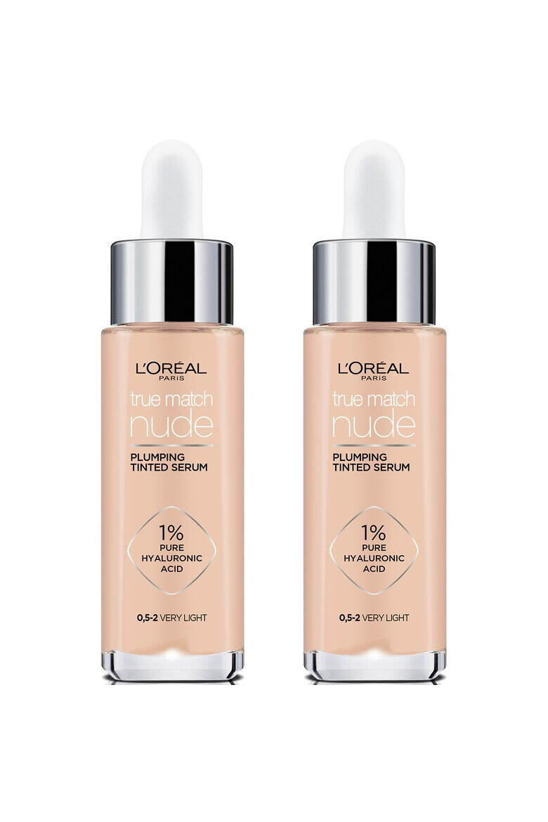 L'Oreal Paris Комплект : 2x Фон дьо тен True Match Redensifying serum Наситен с пигменти Nude 0.5-2 Very Light 30 мл - Pepit.bg