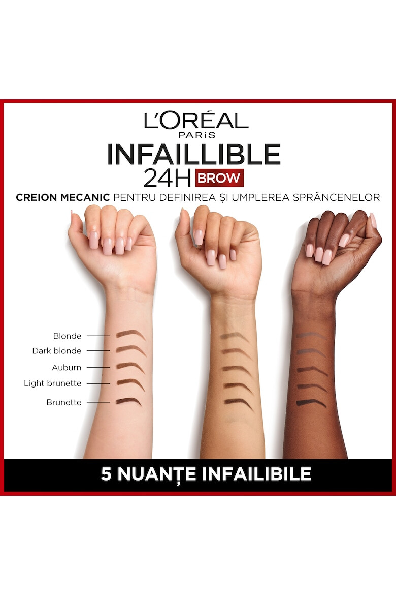 L'Oreal Paris Молив за вежди Infaillible Brows 24H Triangular Нюанс 5.23 Auburn - Pepit.bg