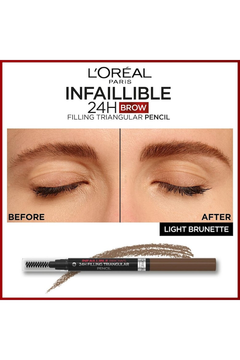 L'Oreal Paris Молив за вежди Infaillible Brows 24H Triangular Нюанс 5 Light Brunette - Pepit.bg