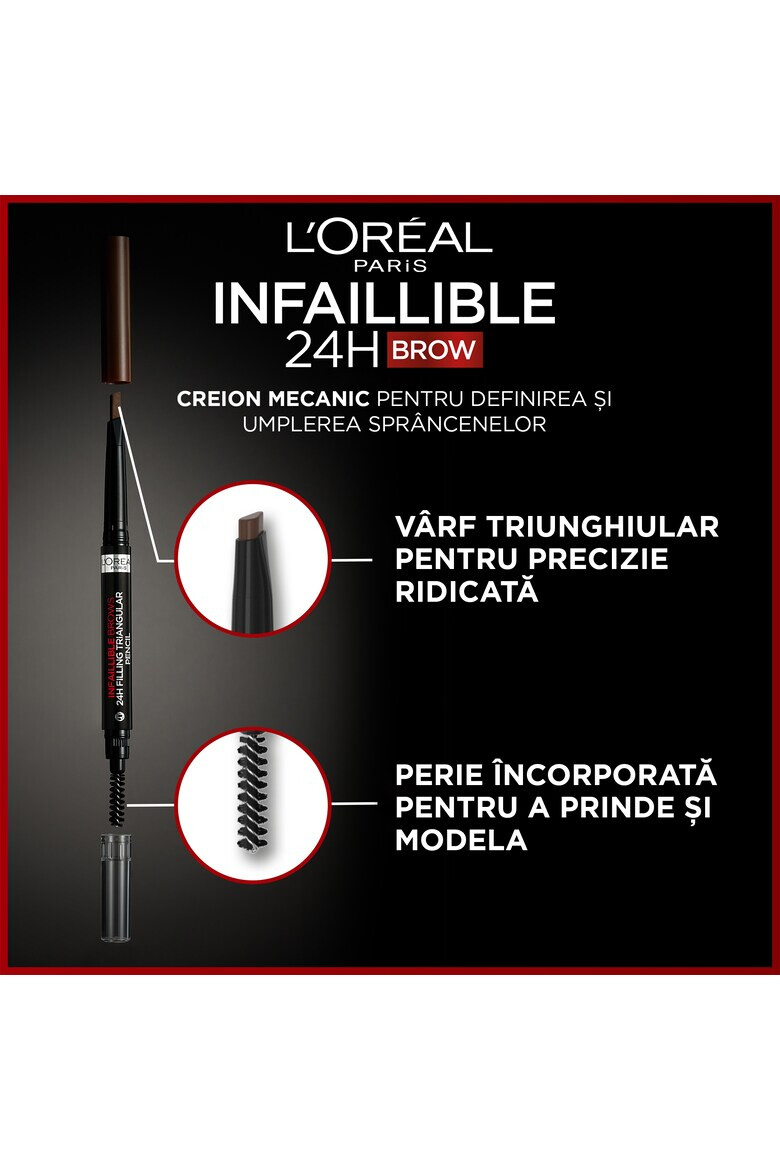 L'Oreal Paris Молив за вежди Infaillible Brows 24H Triangular Нюанс 5 Light Brunette - Pepit.bg