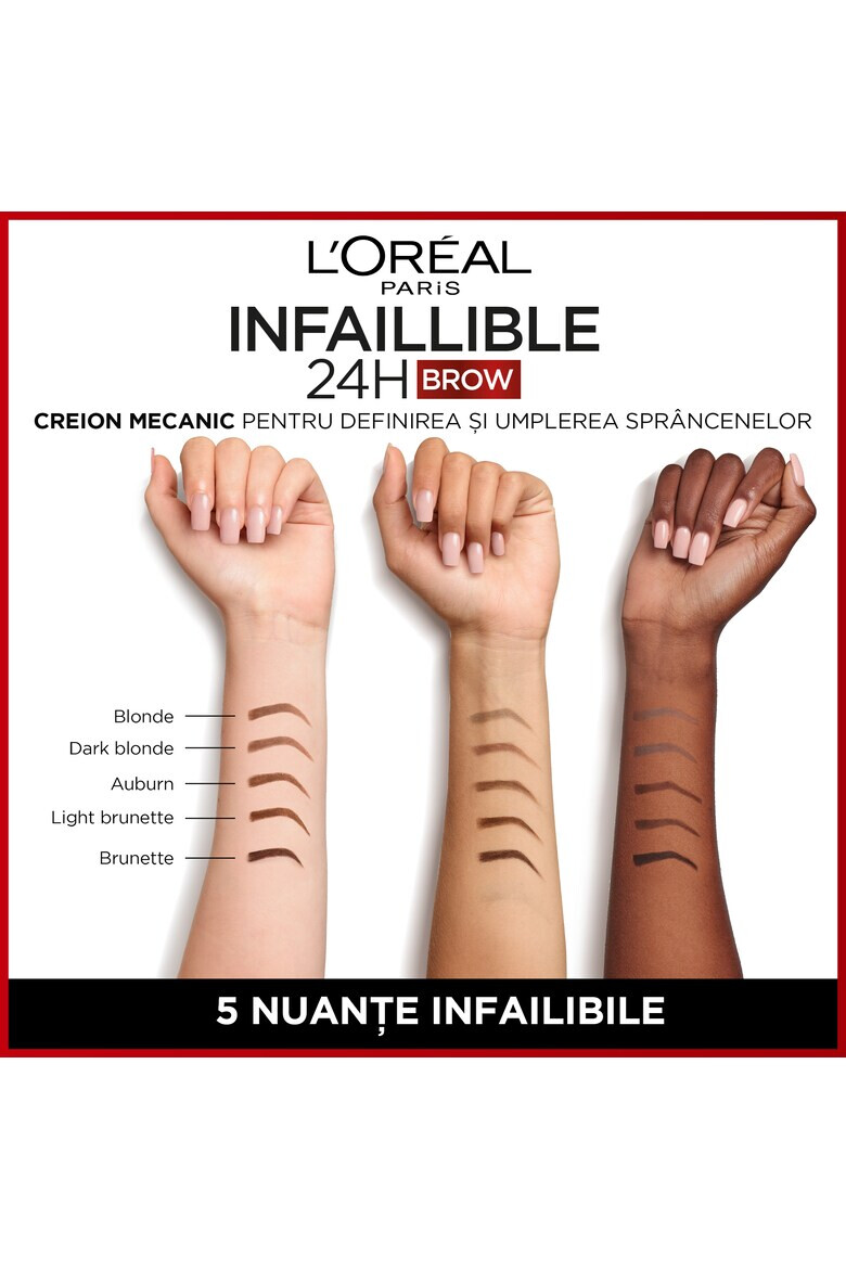 L'Oreal Paris Молив за вежди Infaillible Brows 24H Triangular Нюанс 5 Light Brunette - Pepit.bg