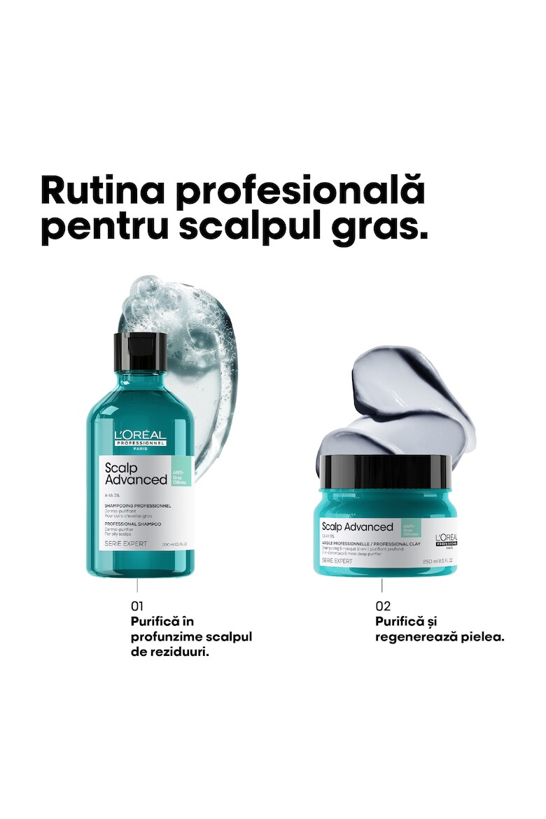 LOreal Professionnel Глинена маска 2 в 1 Serie Expert Scalp Advanced За многократна употреба За мазен скалп С 6% глина 250 мл - Pepit.bg