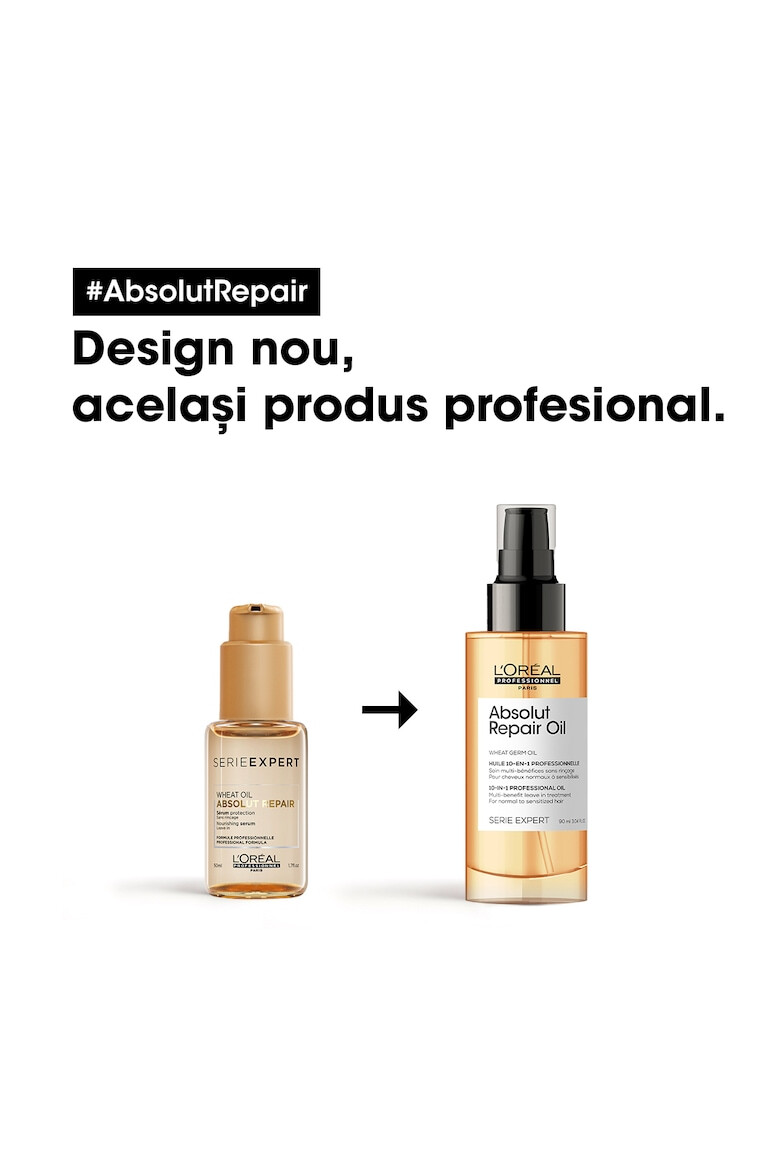 LOreal Professionnel Олио за коса L'Oréal Professionnel Absolut Repair SERIE EXPERT Мултифункционално Без изплакване За суха и увредена коса С масло от пшеничен зародиш и протеини за преструктуриране и възстановяване на фибрите 90 мл - Pepit.bg