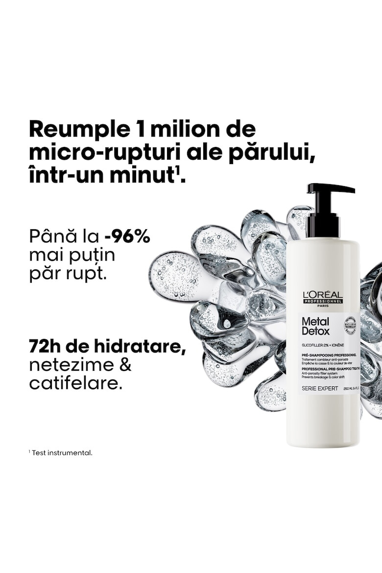 LOreal Professionnel Терапия преди шампоан Serie Expert Metal Detox С 2% Glicofiller Възстановява фибрите Предотвратява накъсването на косата и поддържа цвета 250 мл - Pepit.bg