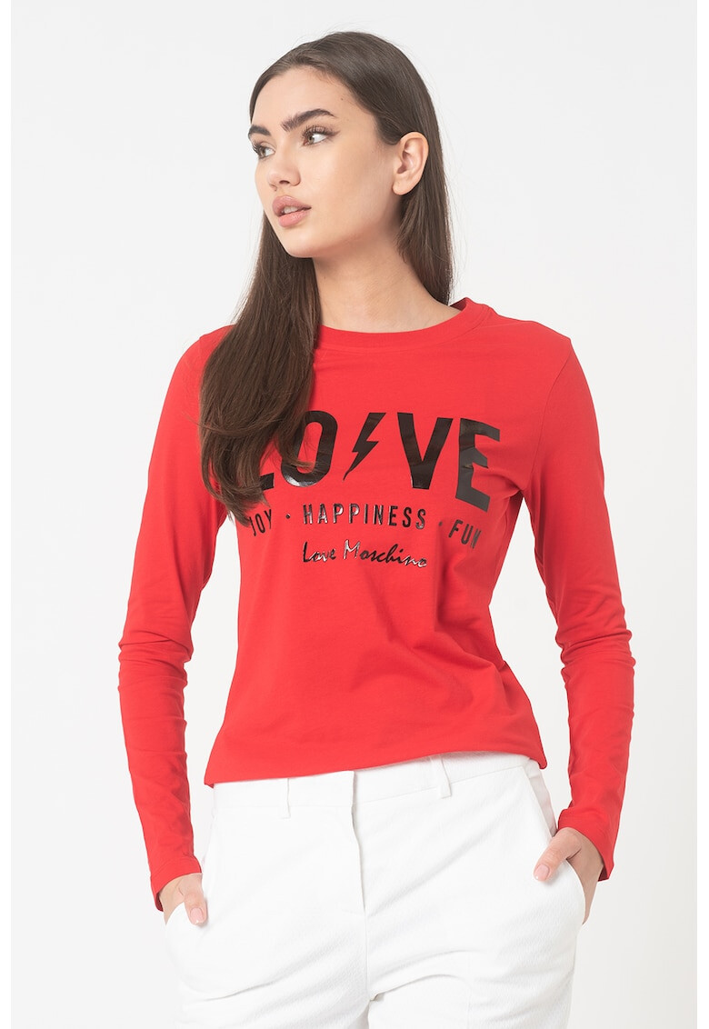 Love Moschino Блуза с лого - Pepit.bg