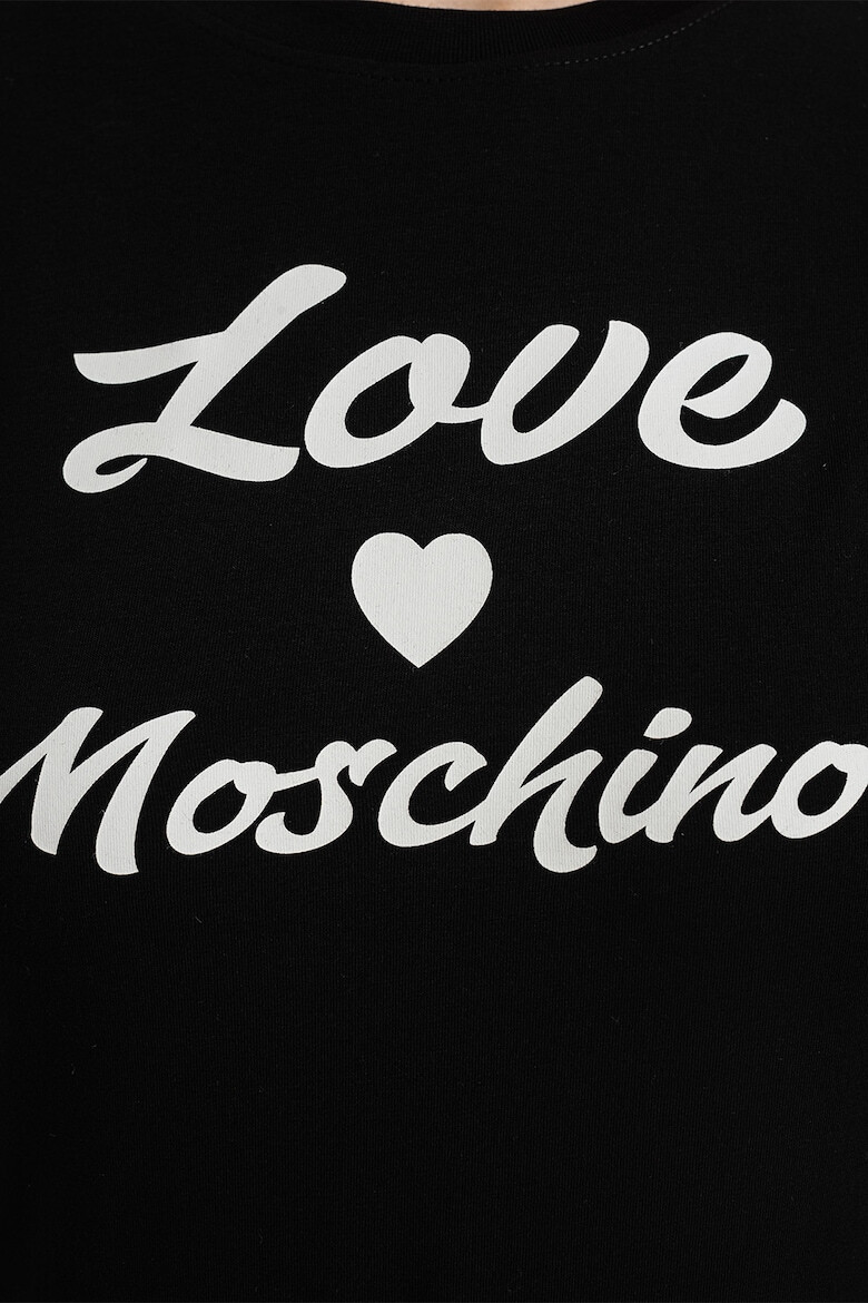 Love Moschino Блуза с памук с лого - Pepit.bg