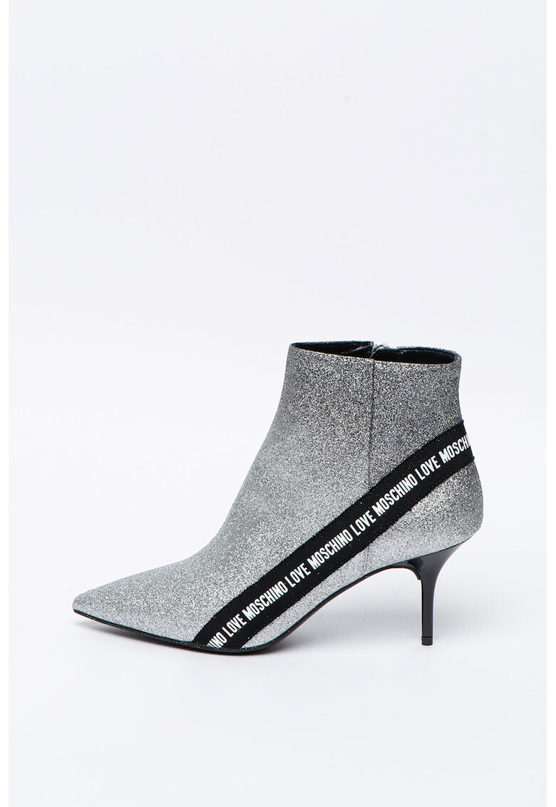 Love Moschino Бляскави боти с лого - Pepit.bg
