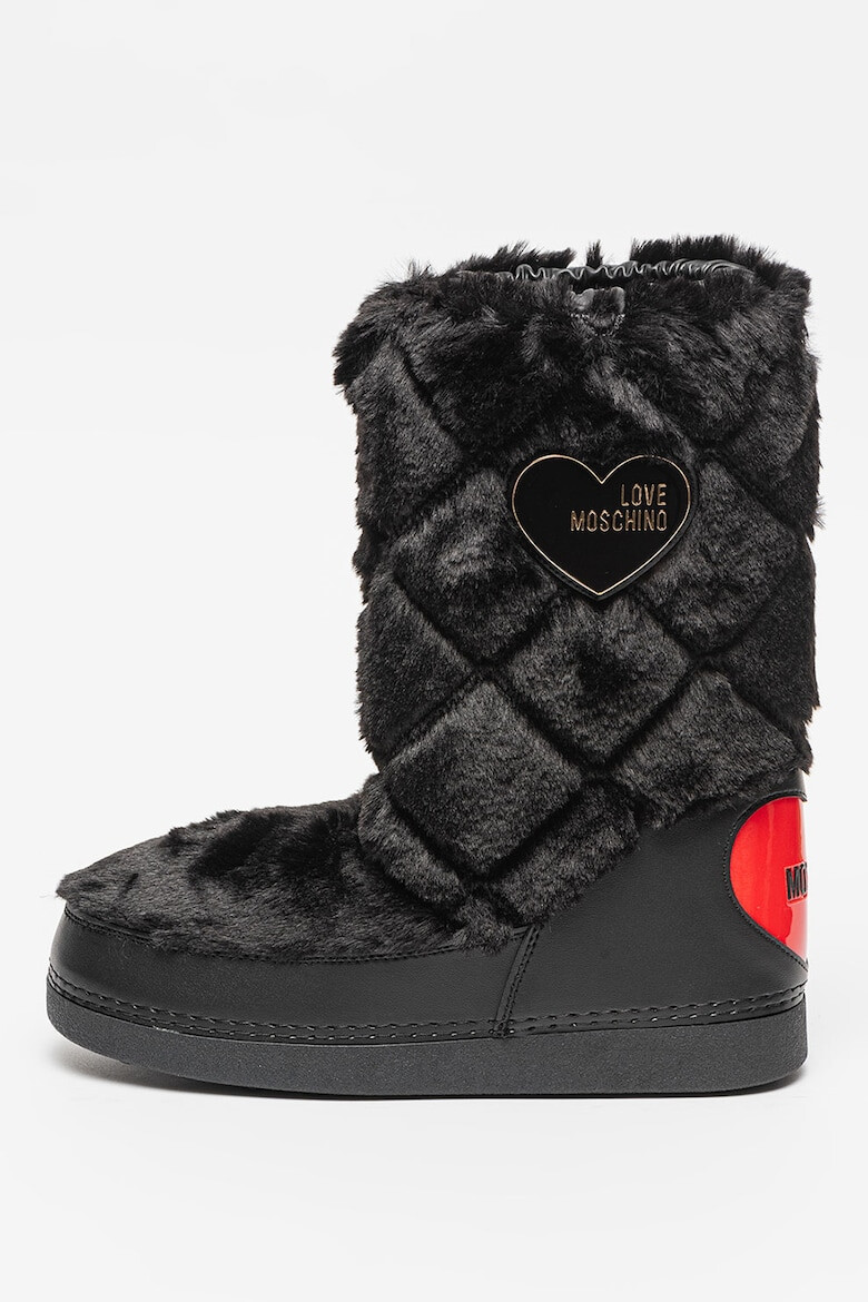 Love Moschino Боти с еко пух - Pepit.bg