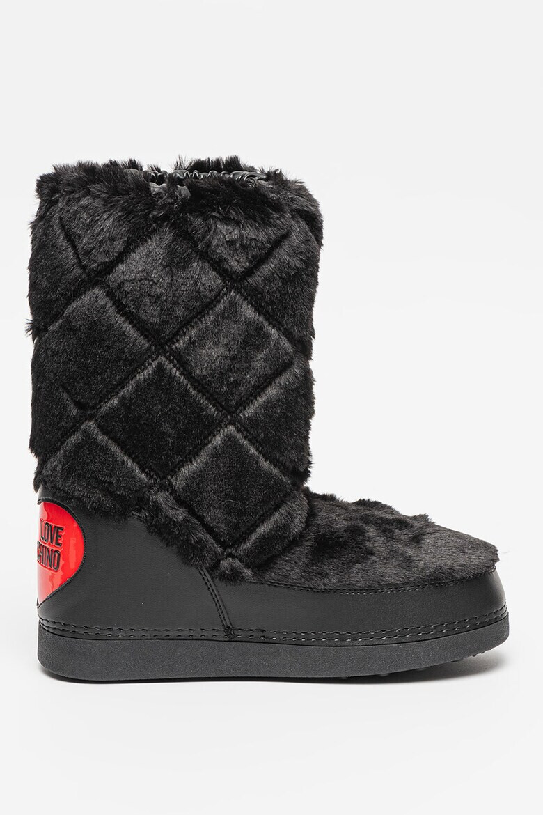 Love Moschino Боти с еко пух - Pepit.bg