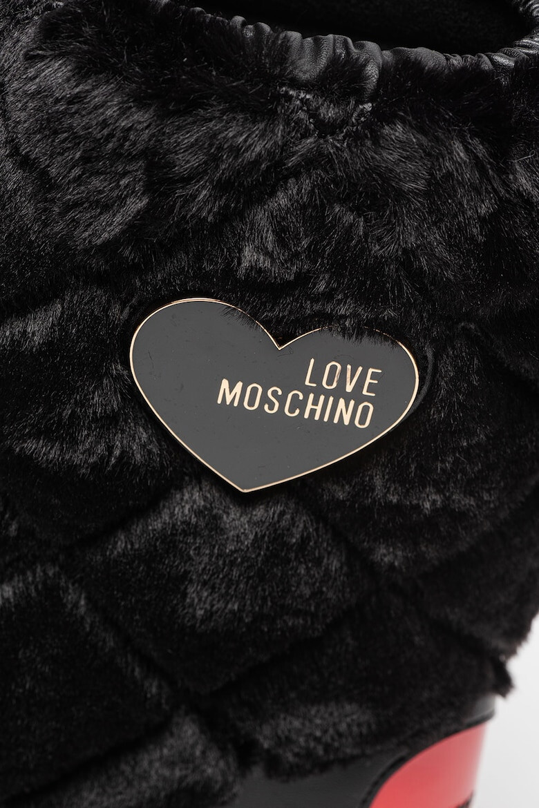 Love Moschino Боти с еко пух - Pepit.bg