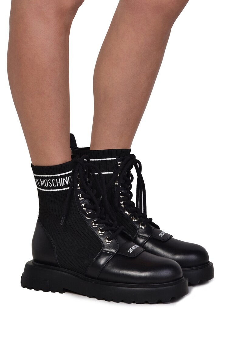 Love Moschino Боти с кожа - Pepit.bg