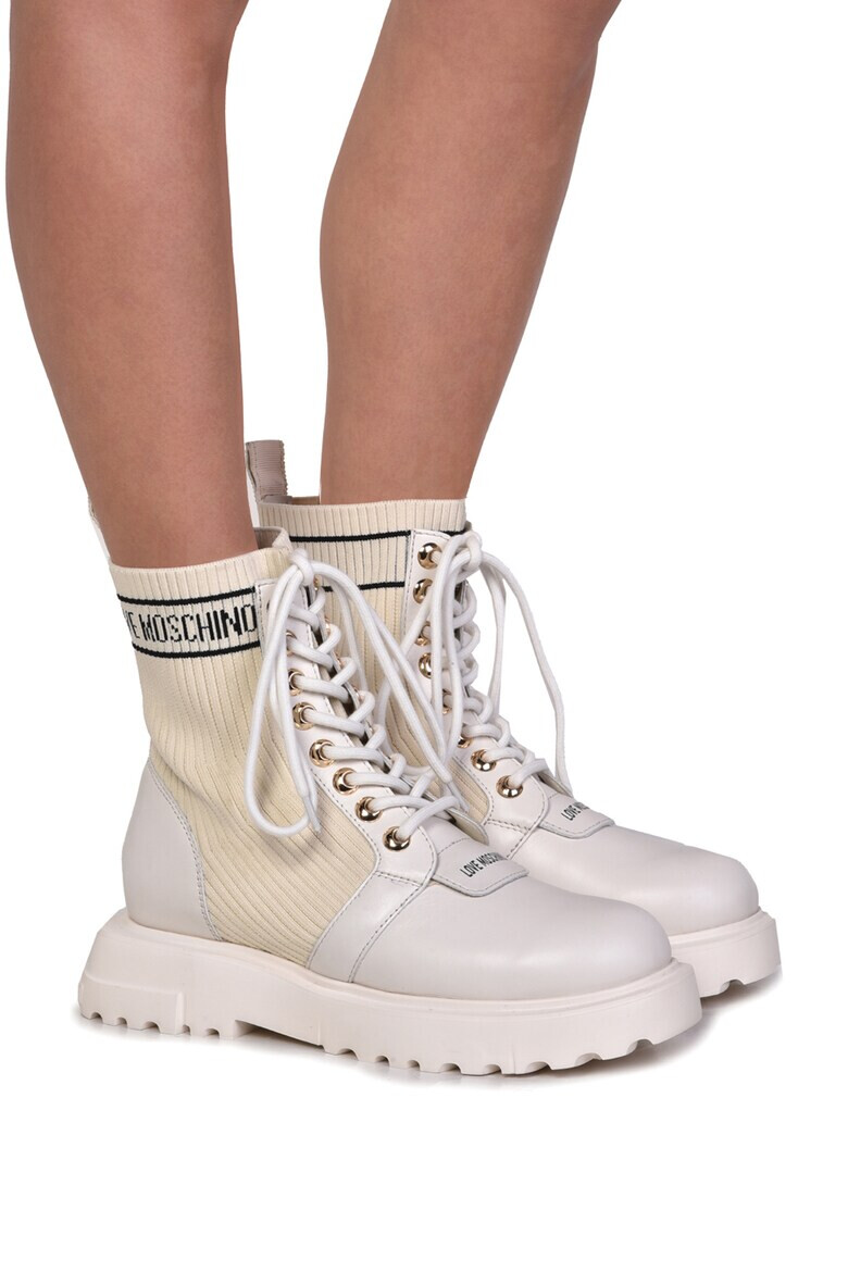 Love Moschino Боти с кожа - Pepit.bg