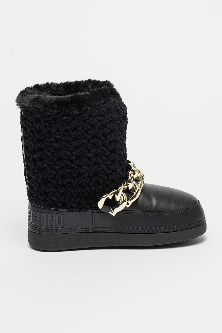 Love Moschino Боти с връзка - Черен - Pepit.bg