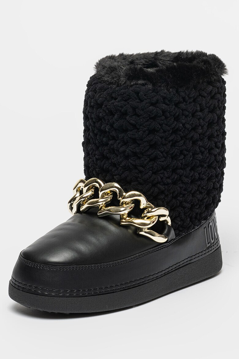 Love Moschino Боти с връзка - Черен - Pepit.bg