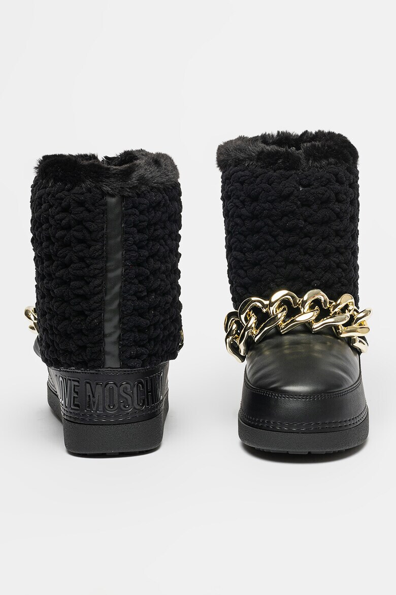 Love Moschino Боти с връзка - Черен - Pepit.bg