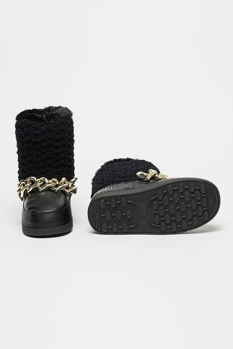 Love Moschino Боти с връзка - Черен - Pepit.bg