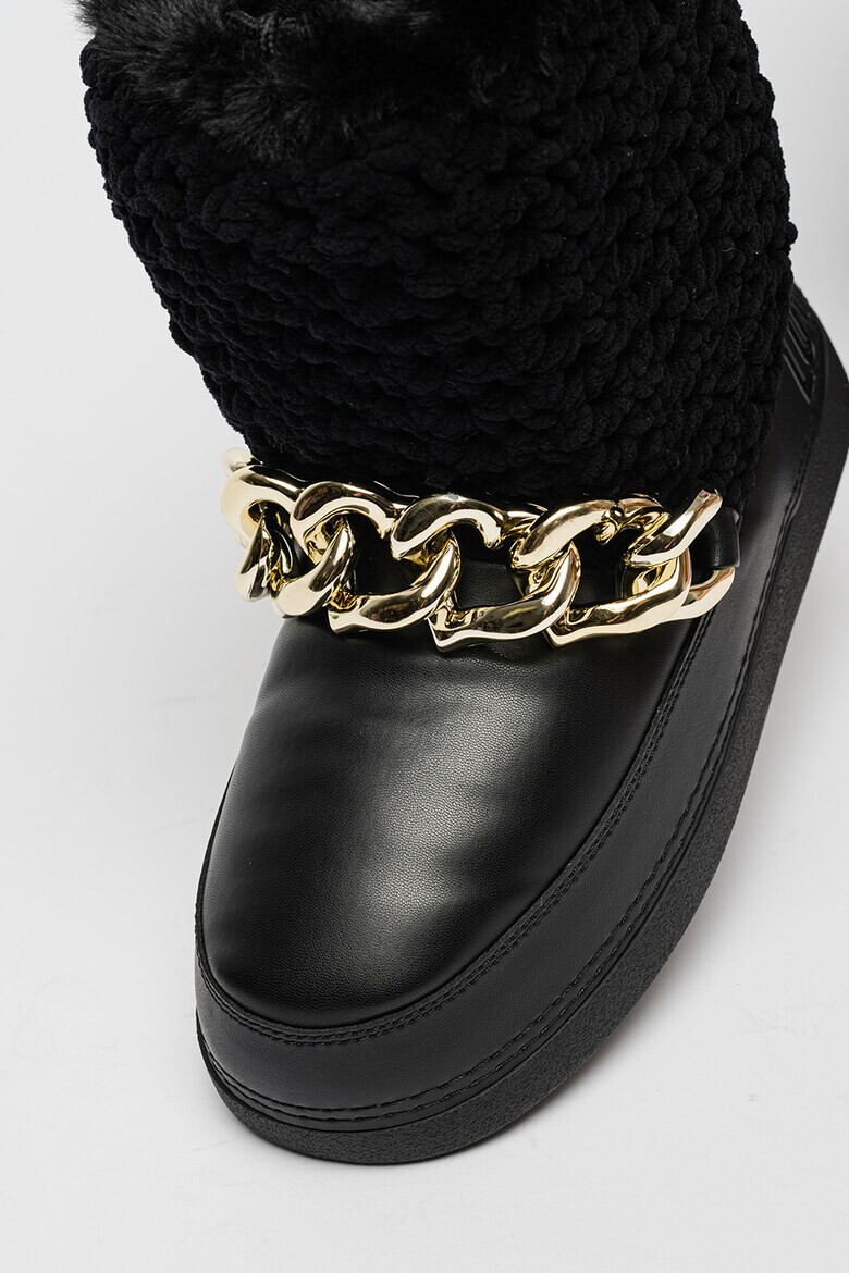Love Moschino Боти с връзка - Черен - Pepit.bg
