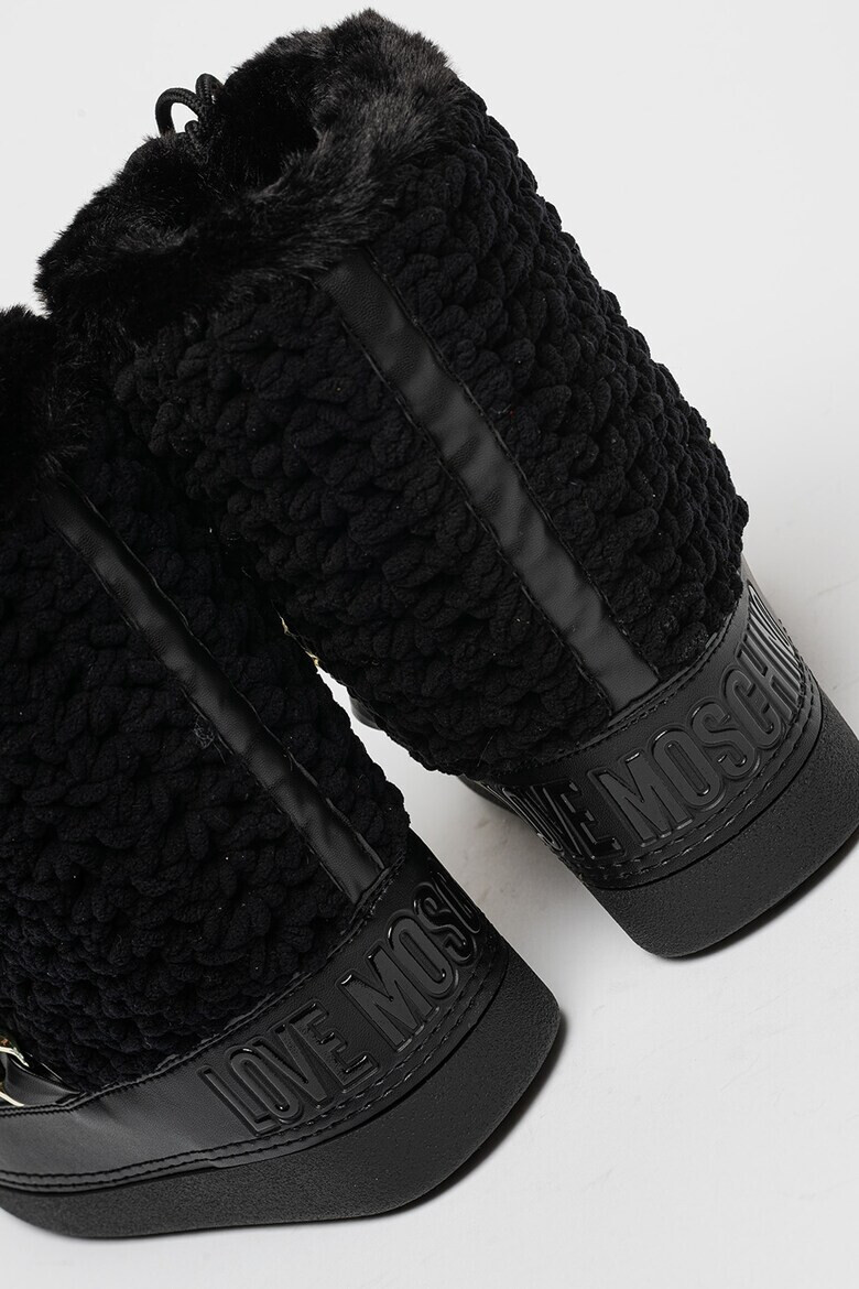 Love Moschino Боти с връзка - Черен - Pepit.bg
